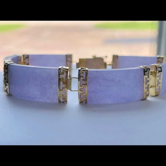🔮Jade Bracelet 18K yellow gold - Picture 4 of 6